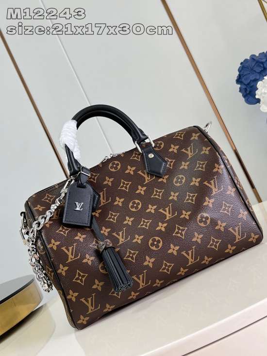 Louis Vuitton Speedy Soft 30 Dark Bag LV M12243