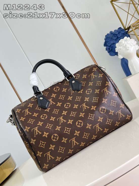 Louis Vuitton Speedy Soft 30 Dark Bag LV M12243