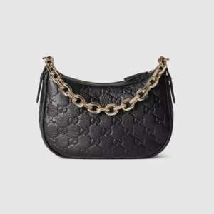 gucci GG Emblem Black small shoulder bag