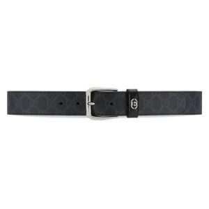 Gucci Black GG Belt With Interlocking G Detail