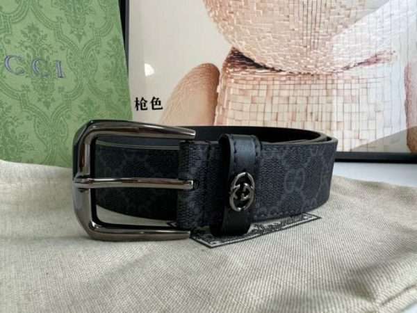 Gucci Black GG Belt